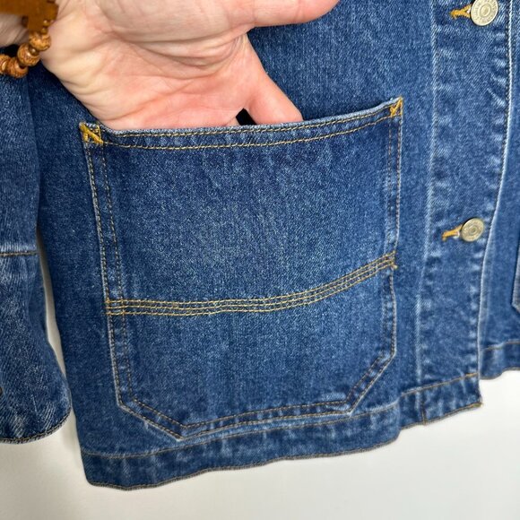 VTG Ralph Lauren Jeans Co Jacket Blue Chore Trucker 90s Barn Medium - Picture 5 of 11